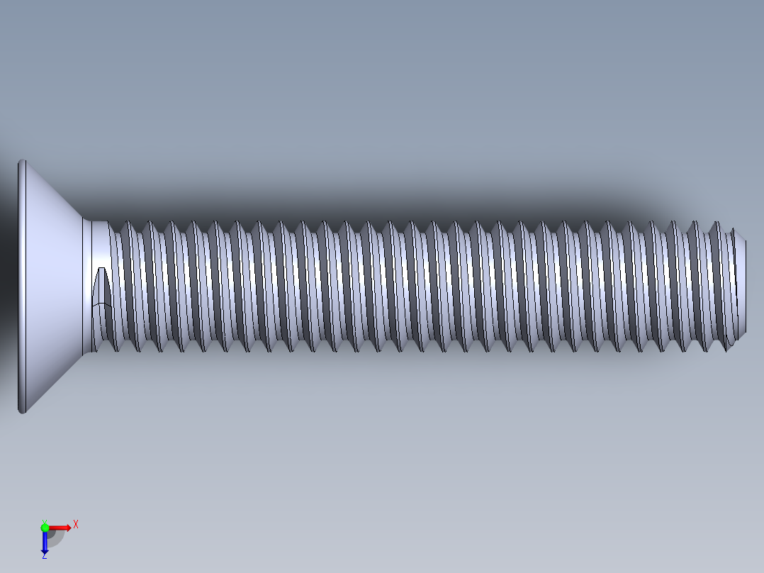 制沉头螺钉-M3_Countersunk_Screw_15.SLDPRT俯视图