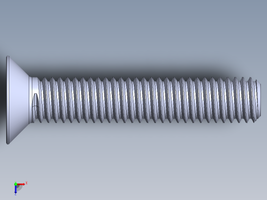 制沉头螺钉-M3_Countersunk_Screw_15.SLDPRT俯视缩略图
