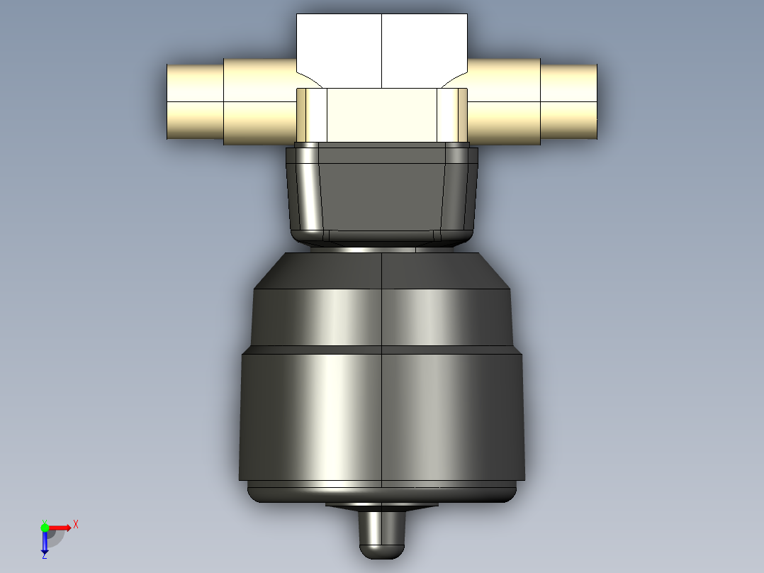 3DKDMCP DA 气动隔膜阀双作用，与男性的两端，公制系列PP-H俯视图