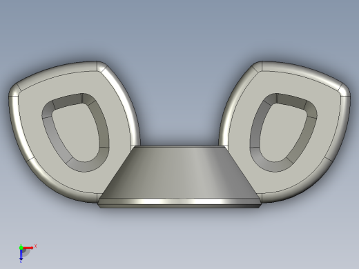 WING NUT 10-24 Thread size 27-64in Base Diameter.STEP俯视缩略图