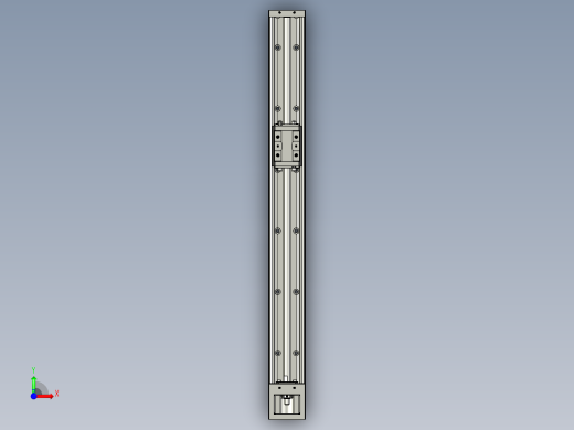 直线模组LHK60C-600A1-F0设计图纸前视缩略图