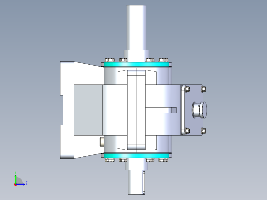 带正齿轮的齿轮箱左视缩略图