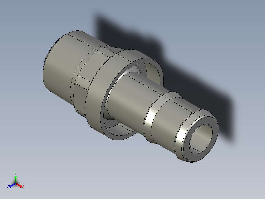 软管与硬管连接用工业通用接头0134_66_21正等轴测图