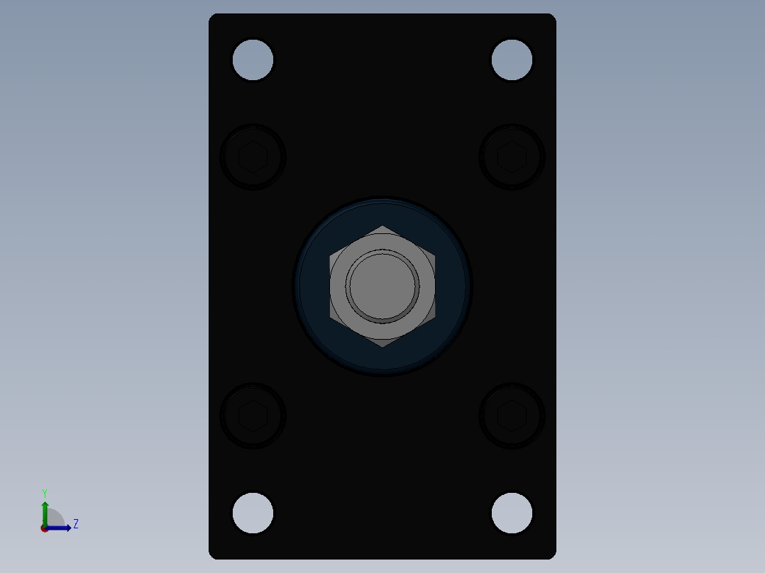 气缸SCJ63x75-50SFA左视图