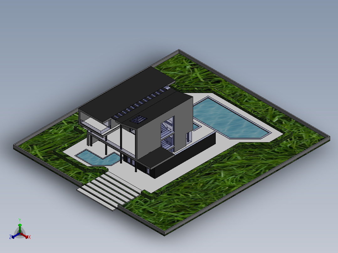 房子正等轴测图