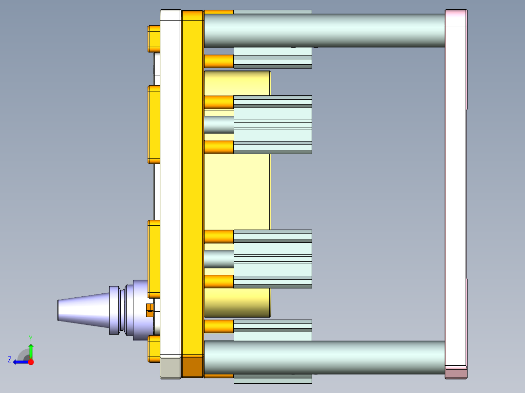 vaub0_lcd_cover619-cnc5笔记本CNC工装夹具三维模型-0623右视图