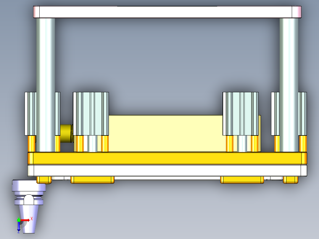 vaub0_lcd_cover619-cnc5笔记本CNC工装夹具三维模型-0623俯视图