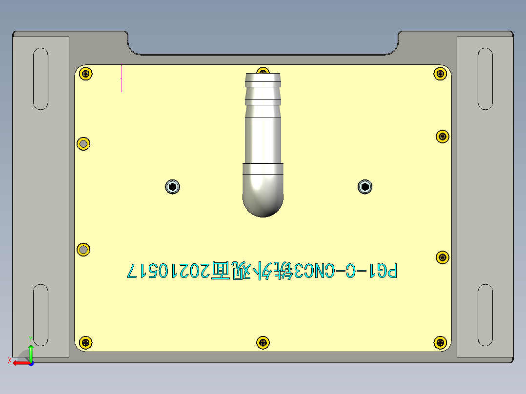 包胶版笔记本C壳铣外观面+KB框程序模型后视图