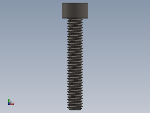 Screw_DIN_912_M6x35F_A2.SLDPRT公制内六角螺钉前视缩略图