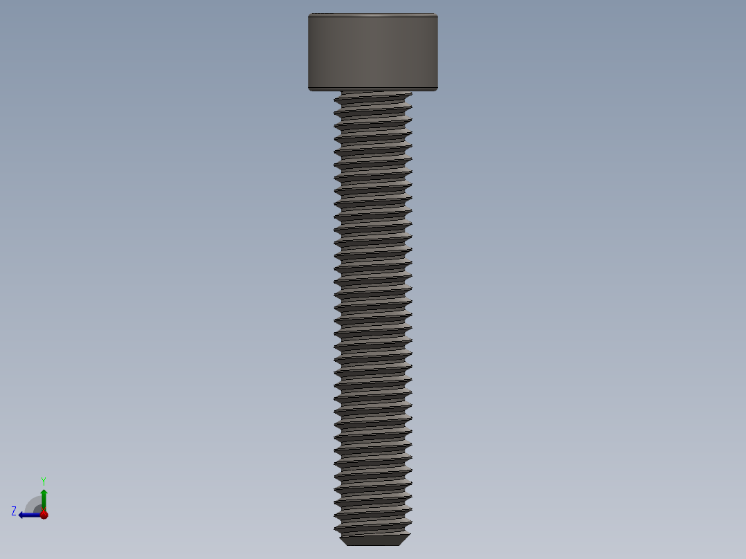 Screw_DIN_912_M6x35F_A2.SLDPRT公制内六角螺钉右视图