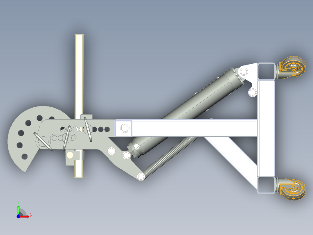 立式弯管机前视图