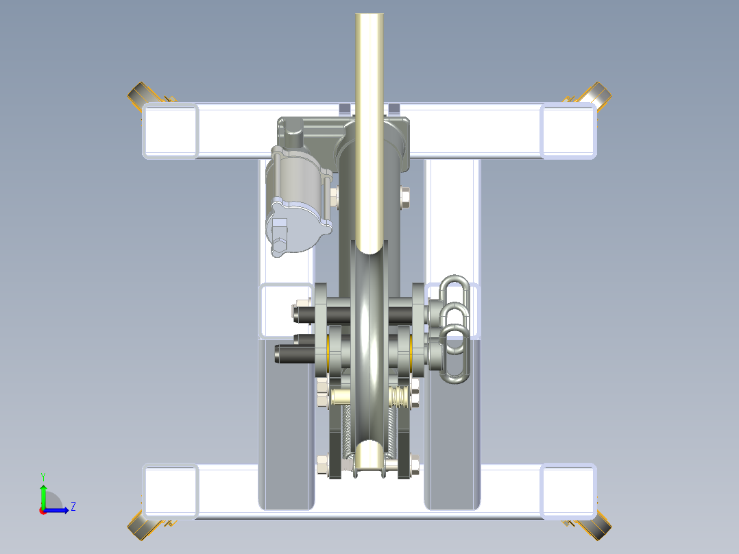 立式弯管机左视图