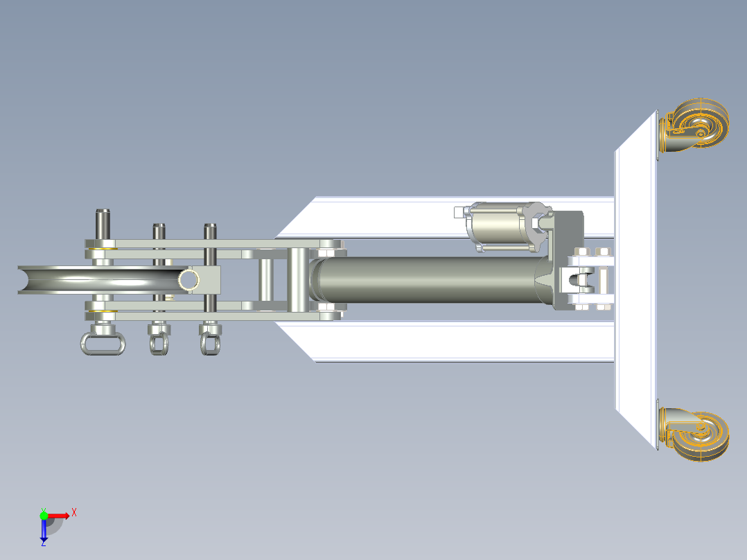 立式弯管机俯视图