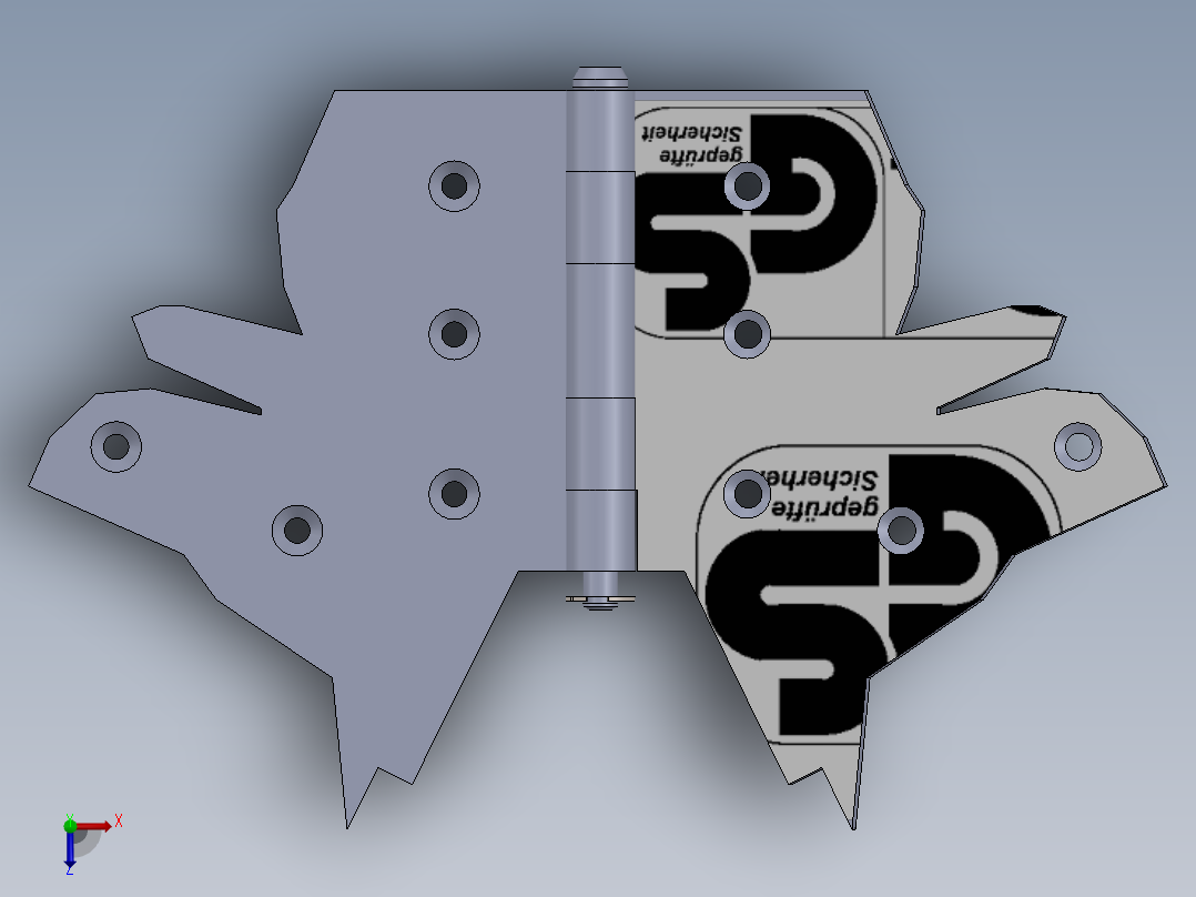 铰链、-狗头铰链dog-head俯视图