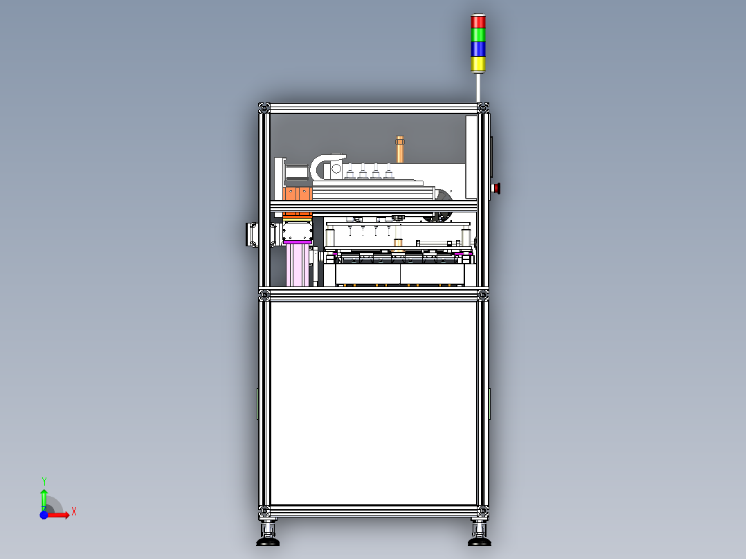 UV点胶固化机设备（显示屏自动点胶、UV固化流水线）前视图
