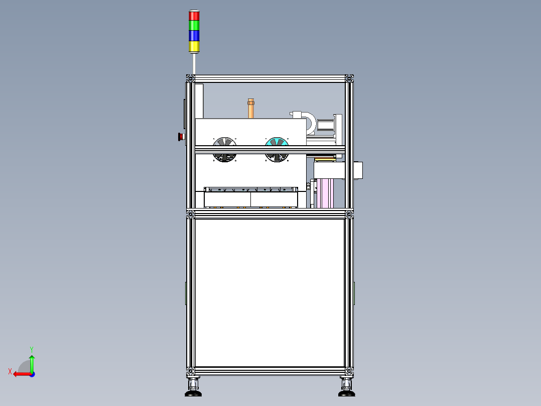 UV点胶固化机设备（显示屏自动点胶、UV固化流水线）后视图