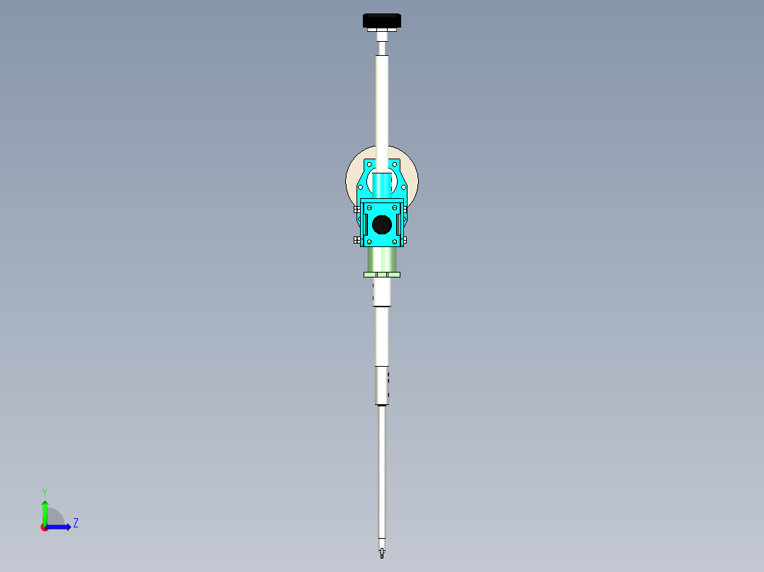 手摇钻设计左视图