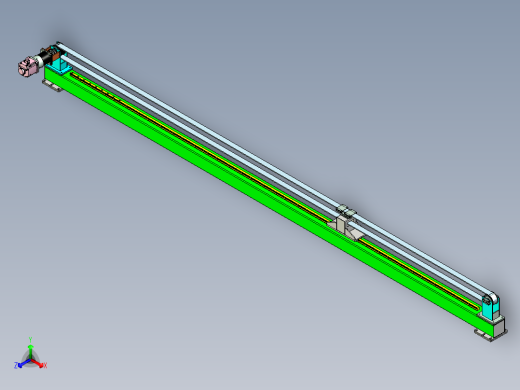 伺服电机加同步带长距离结构设计
