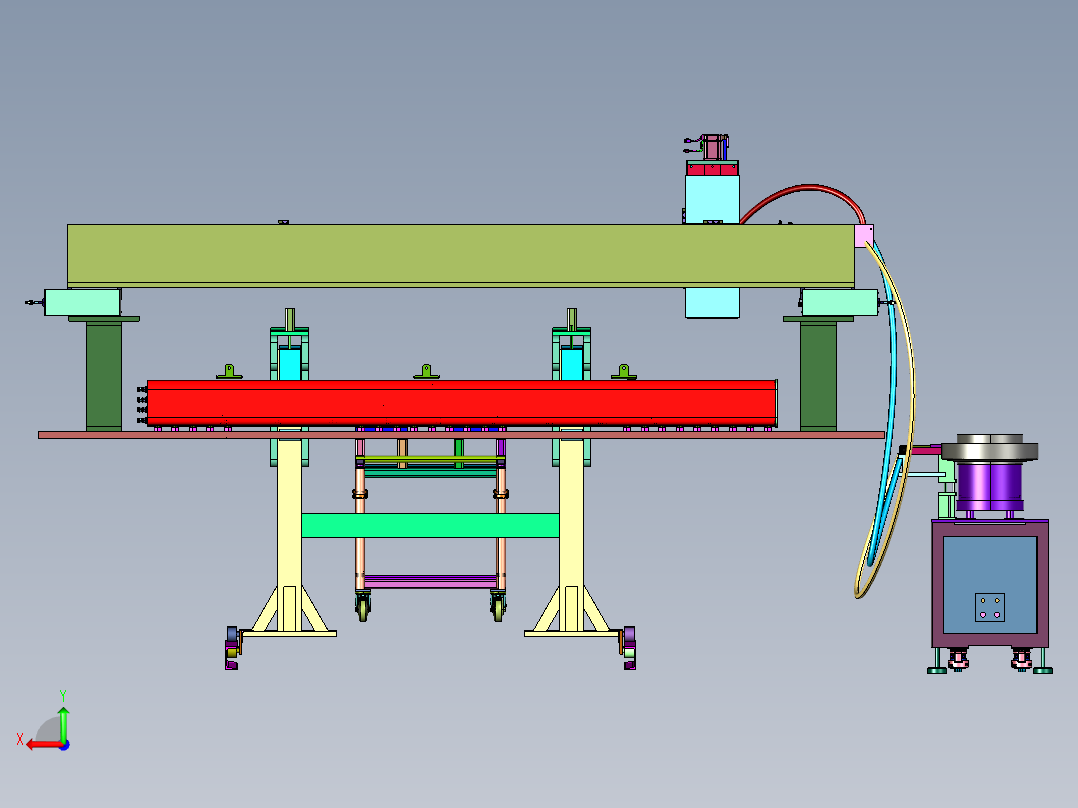 柔性化的天线装配操作装置后视图