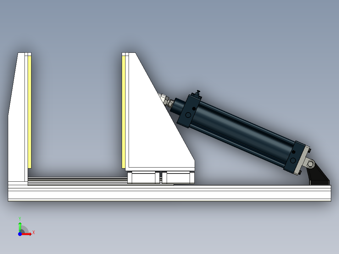 空调发热管热胶夹具前视图