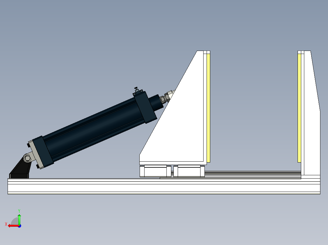 空调发热管热胶夹具后视图