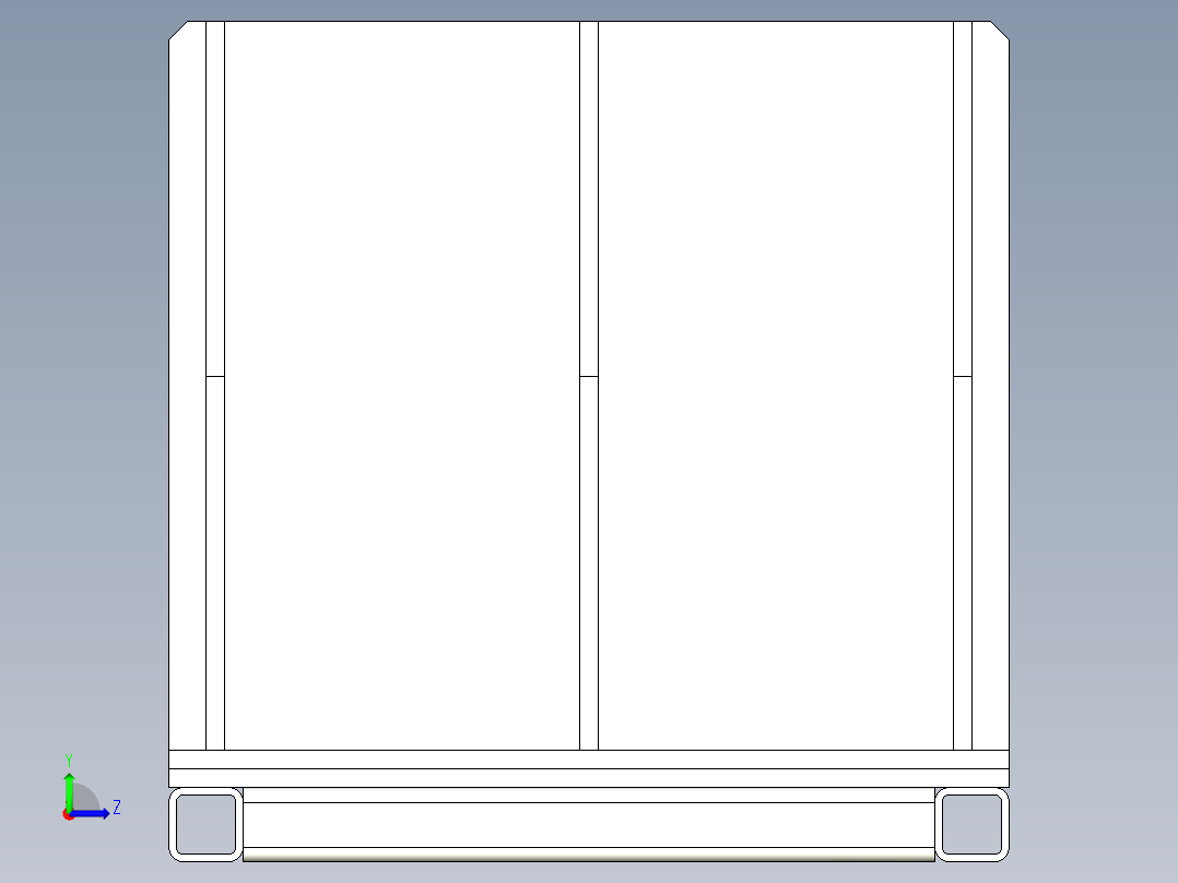 空调发热管热胶夹具左视图
