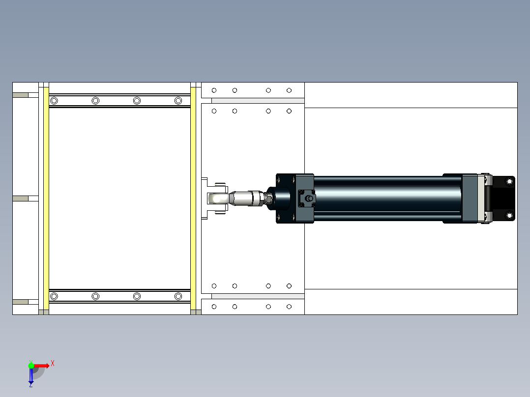 空调发热管热胶夹具俯视图