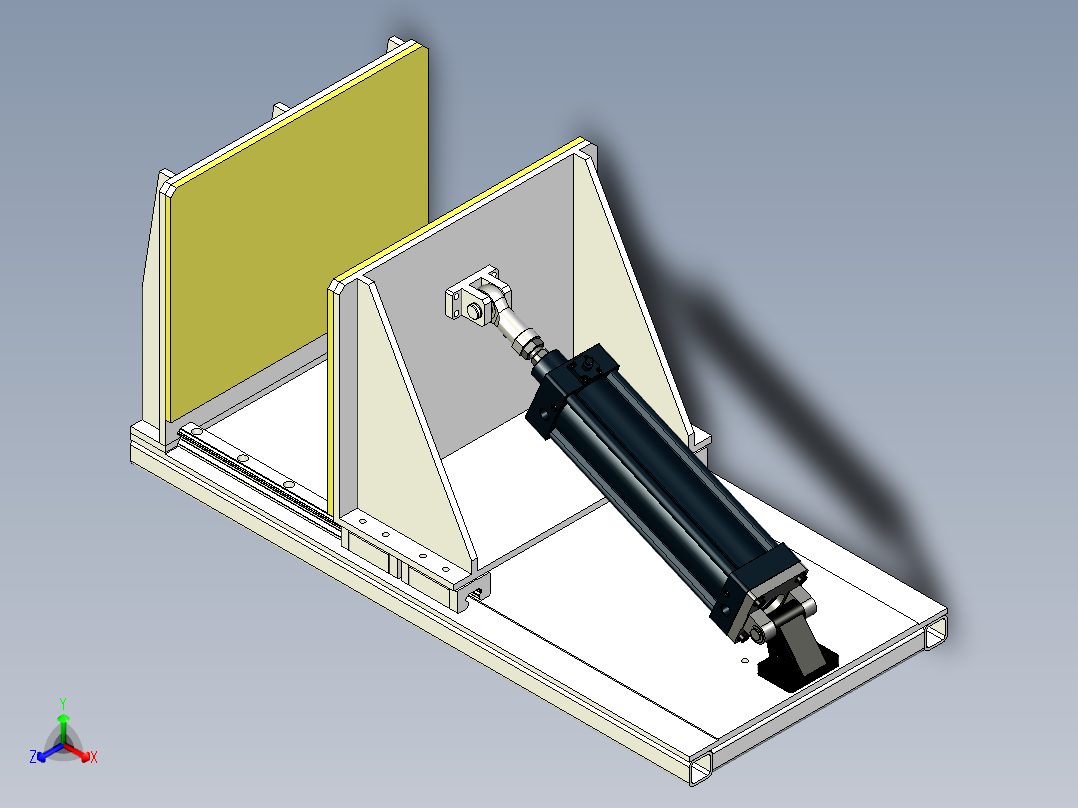 空调发热管热胶夹具正等轴测图