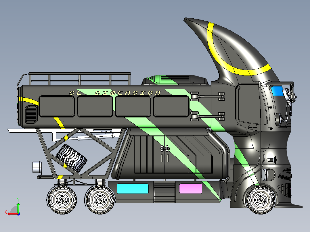 A2004446-锤子机械师卡车后视图