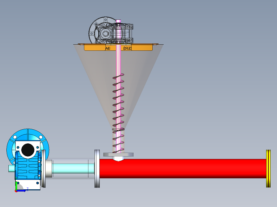 B2004084-面团挤出机左视图