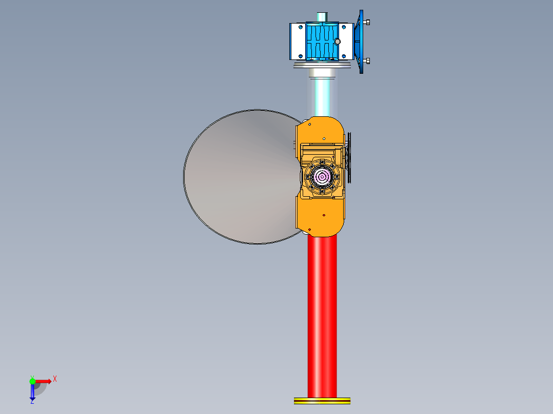 B2004084-面团挤出机俯视图