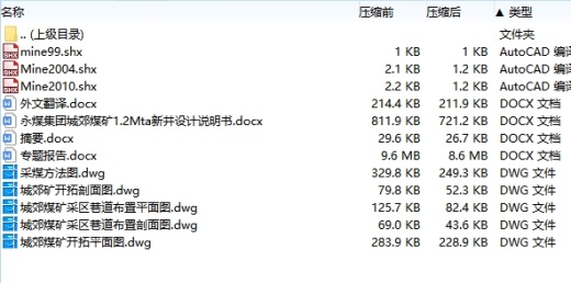永煤集团城郊煤矿1.2Mta新井设计含5张CAD图缩略图