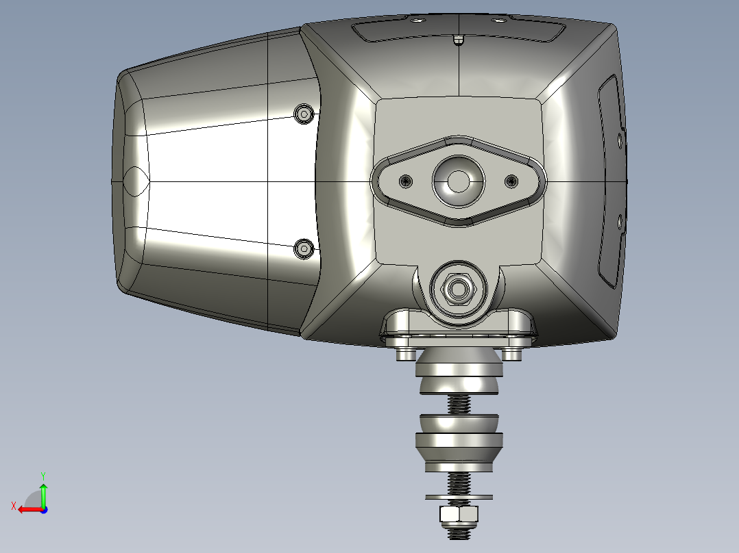 多段式汽车转向灯装置后视图