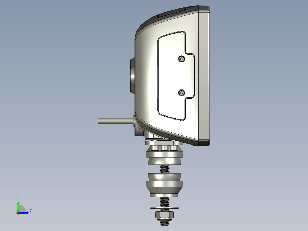 多段式汽车转向灯装置左视图