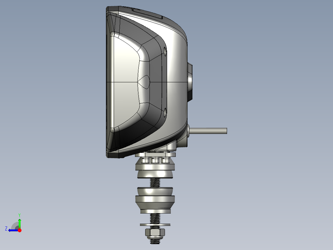 多段式汽车转向灯装置右视图