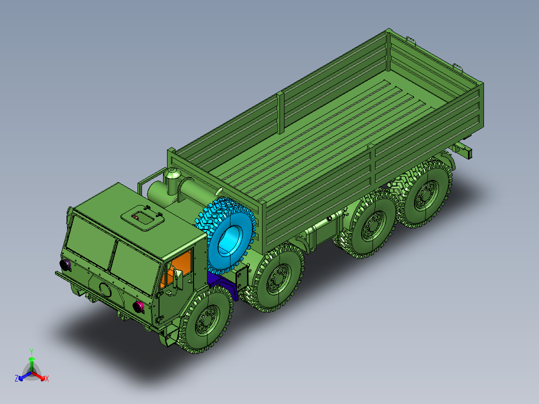 八十年代重型进口汽车主视图