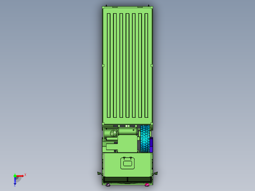 八十年代重型进口汽车俯视图