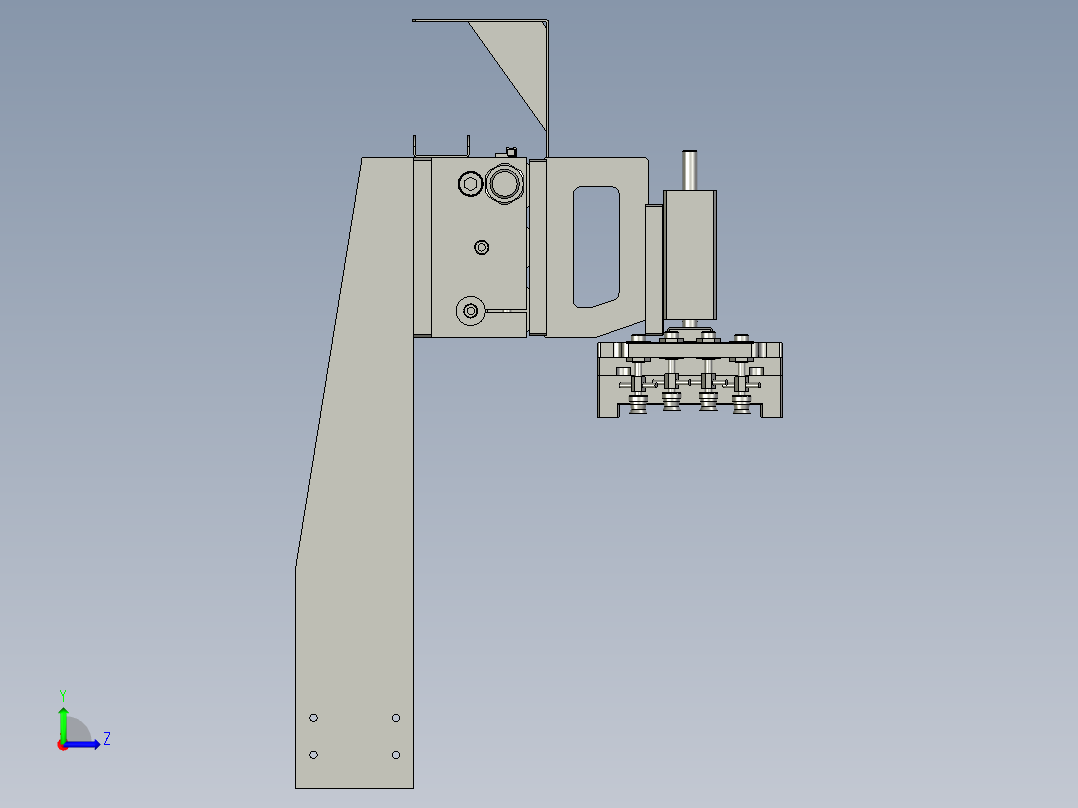 450机械手装配体左左视图