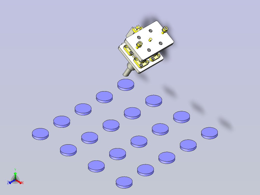 一种工件吸附手臂3D图纸主视图