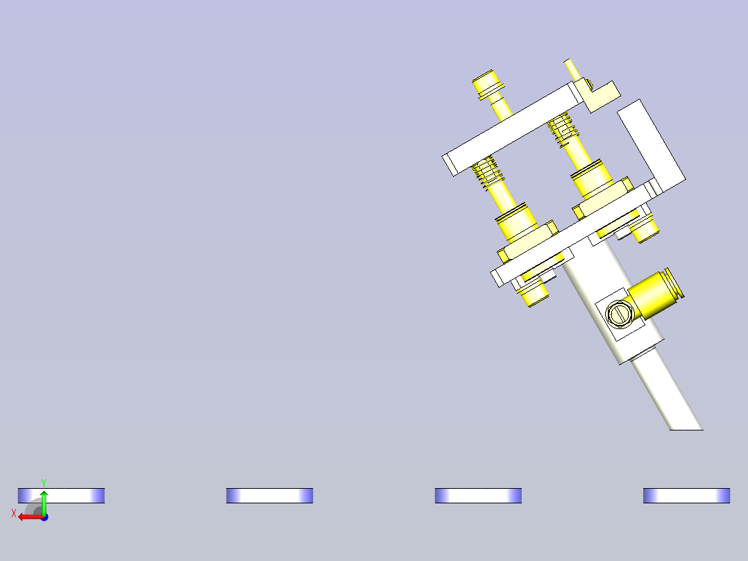 一种工件吸附手臂3D图纸后视图