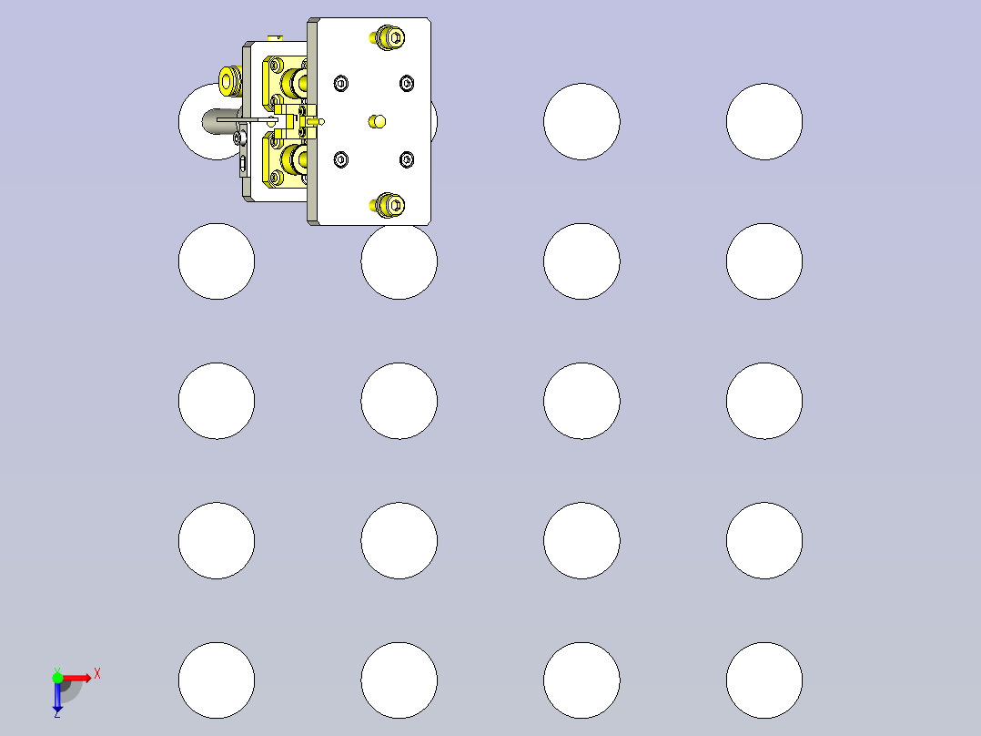 一种工件吸附手臂3D图纸俯视图