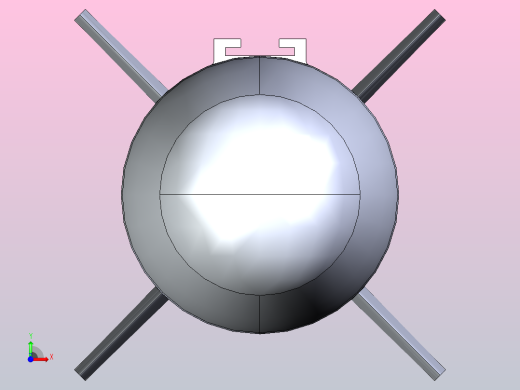 MQ-1无人机地狱火导弹三维模型前视缩略图