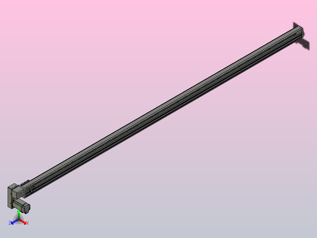 皮带直线轴半封闭可选导轨TPA-HNB-65S-90-L2550-LP-C-P10-N3主视图