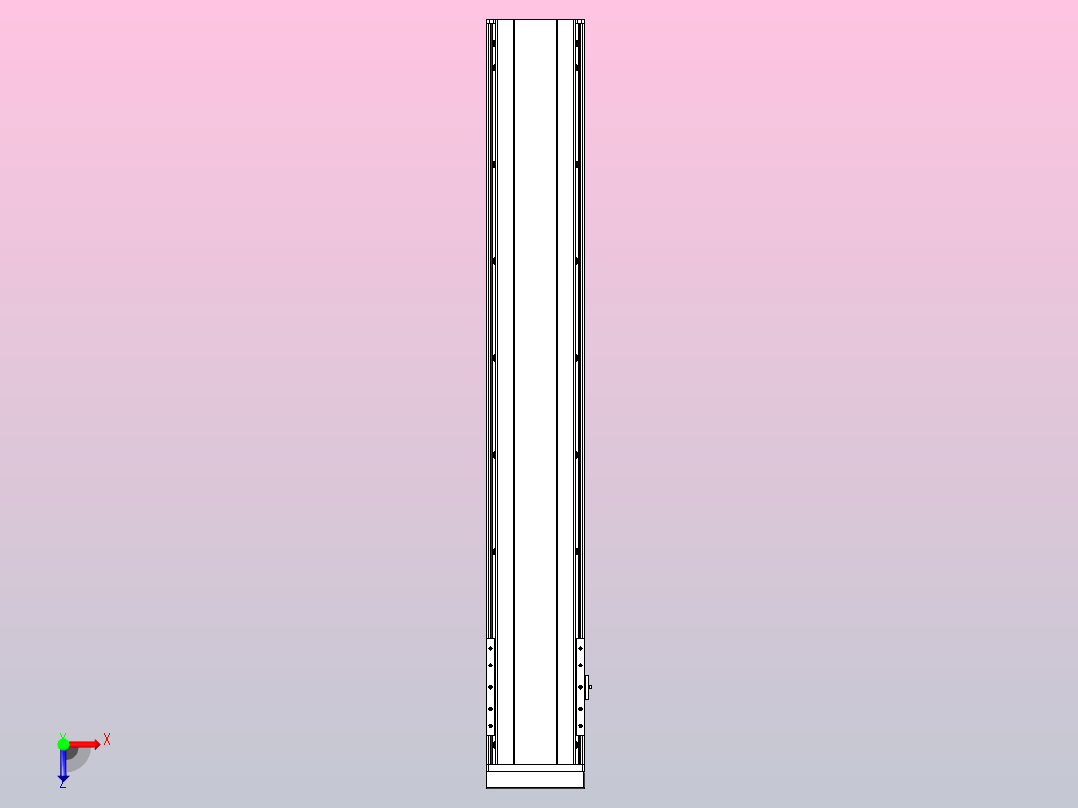 日规模组半封闭丝杆TPA-HNR-202D-2510C-L1200-MP-C-P75-N3俯视图