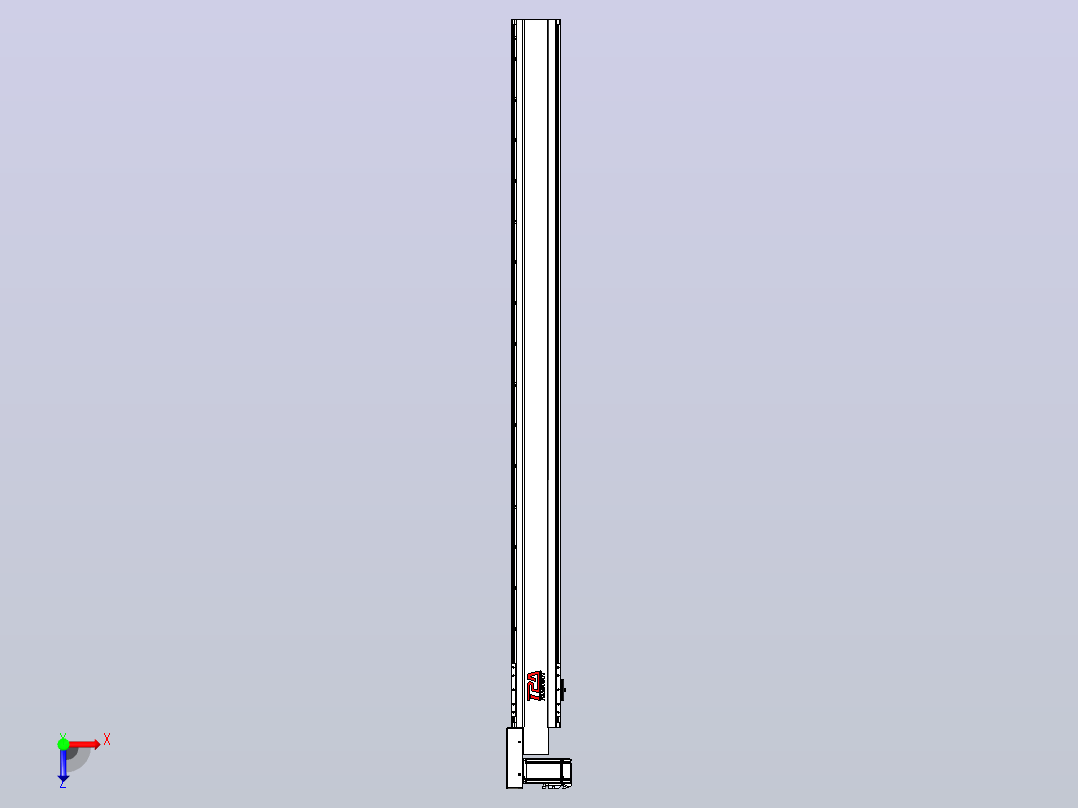 皮带直线轴半封闭可选导轨TPA-HNB-120D-110-L1500-ML-C-P40-N3俯视图