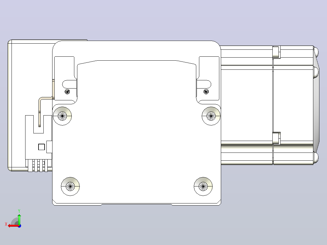 皮带直线轴半封闭可选导轨TPA-HNB-85S-90-L2950-MR-C-P20-N3后视图