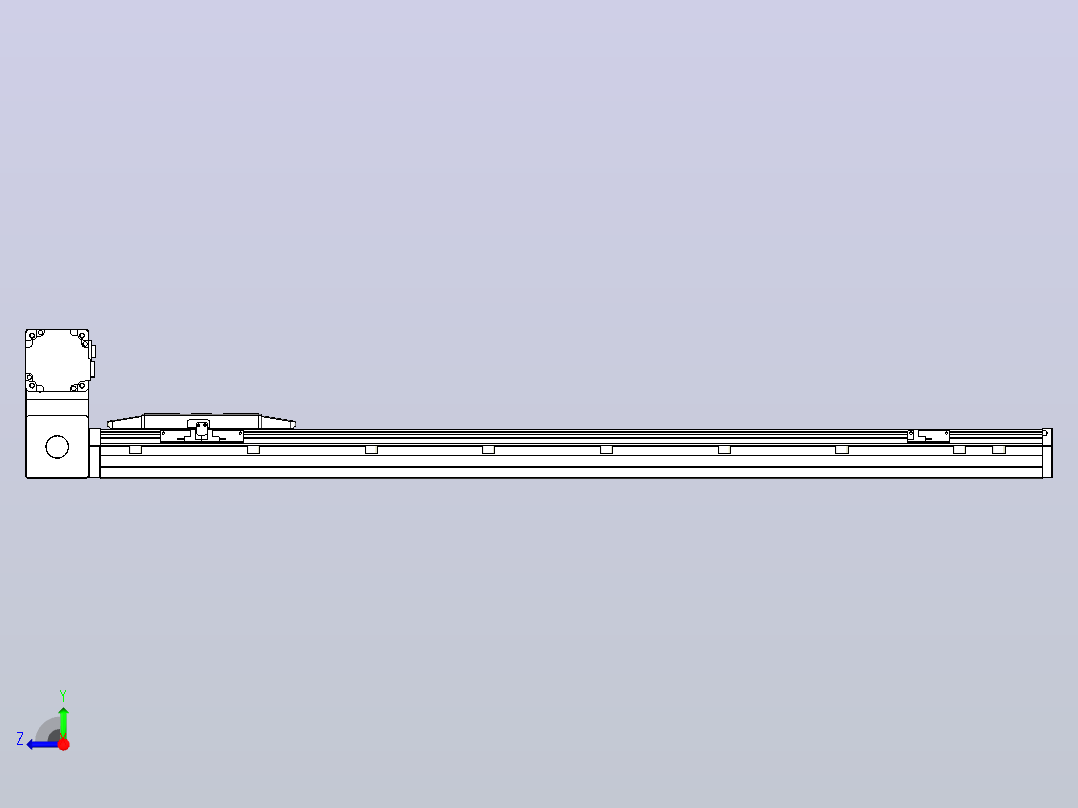 机器人皮带驱动直线轴TPA-GCB-150-P80-L900-LU-M75-N3右视图