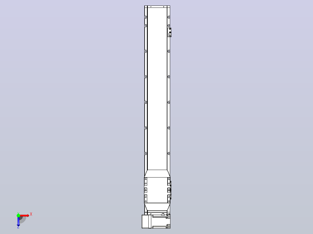 机器人皮带驱动直线轴TPA-GCB-150-P80-L900-LU-M75-N3俯视图