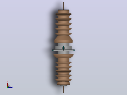 CB-CWB-CWW-35-40.5KV／800A-1000A-1250A户外高压穿墙套管[CWB-35／400]俯视缩略图