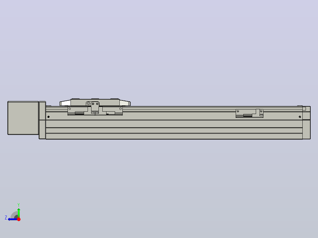 TH8-L300-B5-BC轨道内嵌式模组滑台右视图